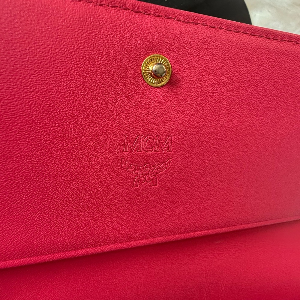 MCM Pink Leather Women's trifold long wallet - Picture 10 of 11